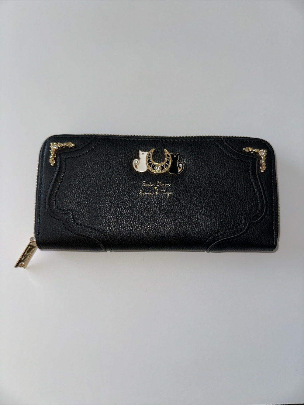 Sailor Moon x Samantha Vega Faux Black Leather Zip-Around Wallet
